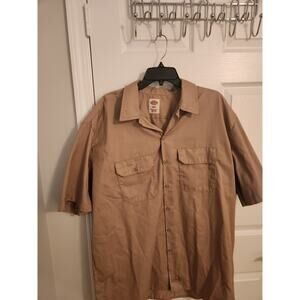 Dickies Men's Button Up Shirt 2XT Khaki